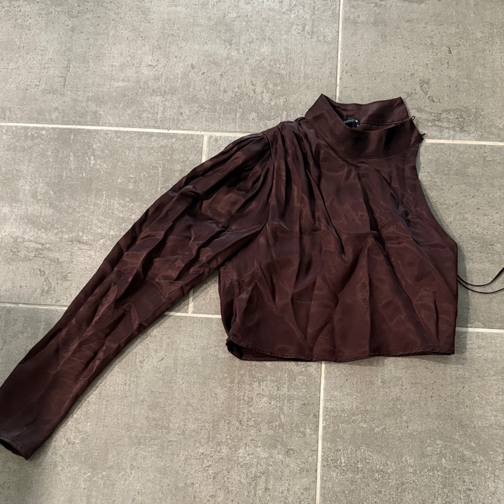ZARA brown crop top